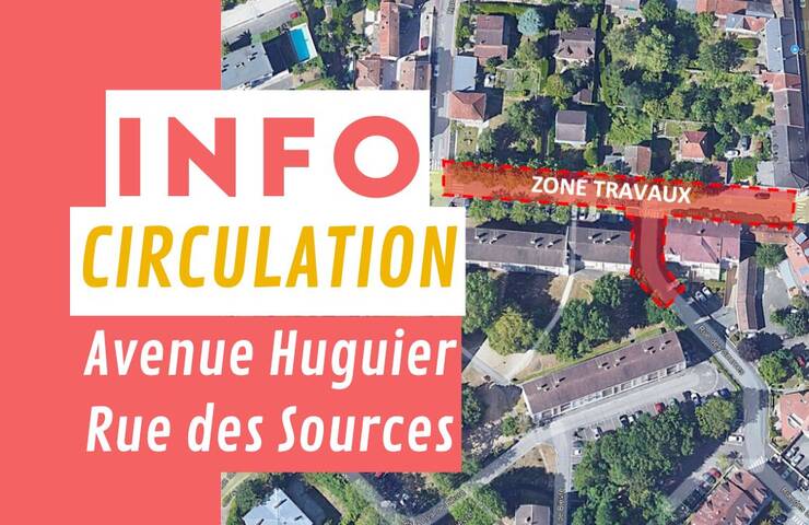 Photo de Info travaux - avenue Huguier - rue des Sources - 17/11 au 05/12